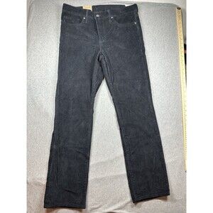 Levi's 314 Jeans‎ Womens Black 31X30 Shaping Straight Corduroy Irregular NWT